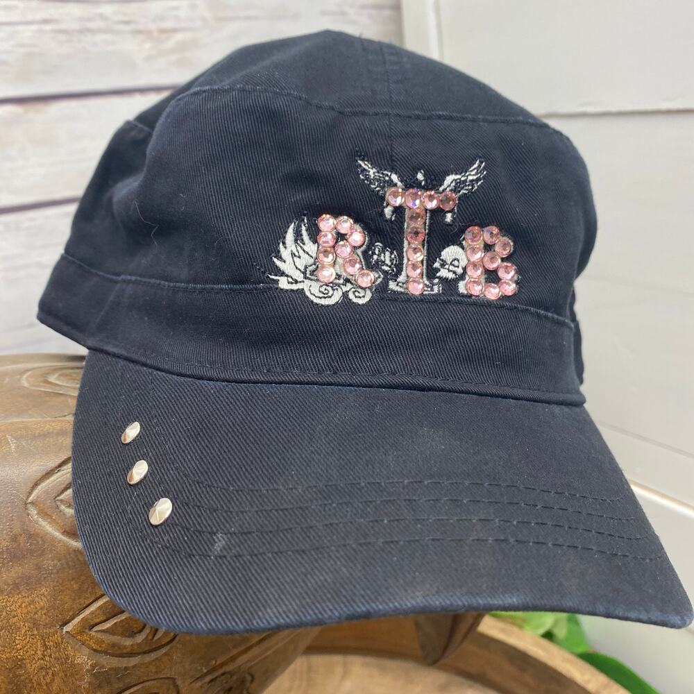 RTB Real Tough Babe Black Baseball Cap Hat Biker Babe Motorcycle OTTO H002